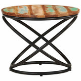 Coffee Table ?0x40 cm Solid Wood Reclaimed and Steel - Front View