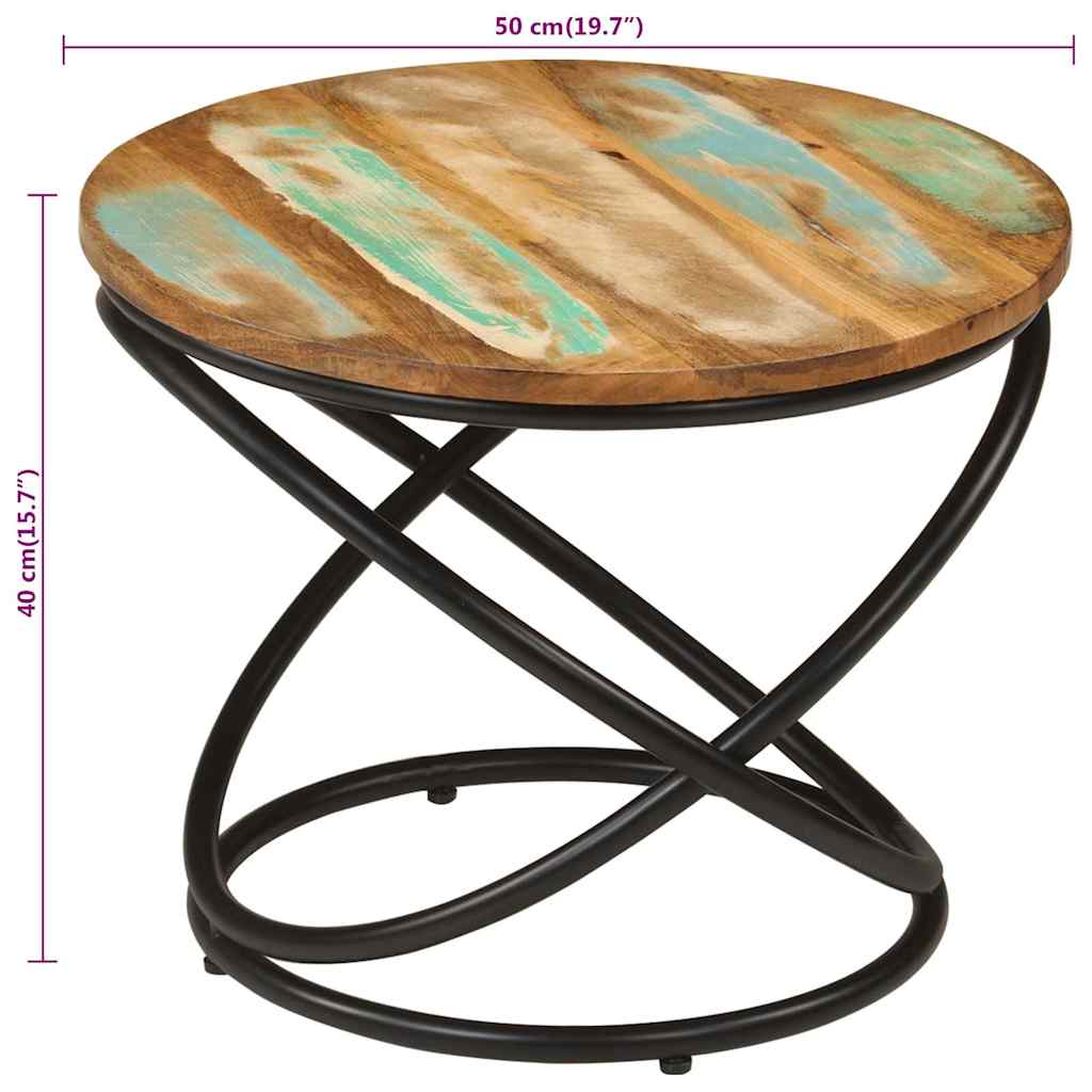 Coffee Table ?0x40 cm Solid Wood Reclaimed and Steel
