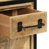 Sideboard with 2 Drawers 53x31x72 cm Solid Wood Mango and Iron - Rear View