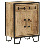 Sideboard with 2 Drawers 53x31x72 cm Solid Wood Mango and Iron - Low Angle