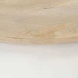 Coffee Table White 51x51x27 cm Solid Wood Mango - Top-Down View