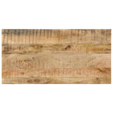 Coffee Table with Wheels 110x55x29.5 cm Solid Wood Mango - Top-Down View