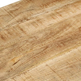 Coffee Table with Wheels 110x55x29.5 cm Solid Wood Mango - Rear View