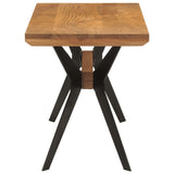 Dining Bench 110x40x46 cm Solid Wood Acacia and Steel - Side View