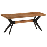 Dining Bench 110x40x46 cm Solid Wood Acacia and Steel - Extra Image