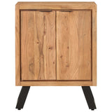 Sideboard with 2 Doors 55x36x72 cm Solid Wood Acacia - Front View