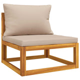 3 Piece Garden Lounge Set with Cushions Solid Wood Acacia - Side View