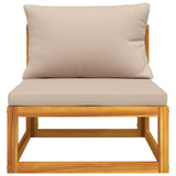 3 Piece Garden Lounge Set with Cushions Solid Wood Acacia - Top-Down View