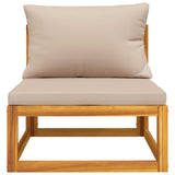 2 Piece Garden Sofa Set with Cushions Solid Wood Acacia - Top-Down View