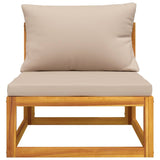 2 Piece Garden Sofa Set with Cushions Solid Wood Acacia - Top-Down View