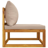 2 Piece Garden Sofa Set with Cushions Solid Wood Acacia - 45-Degree Angle