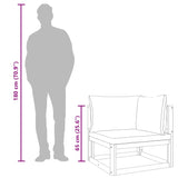 Sectional Corner Sofa with Taupe Cushions Solid Wood Acacia - Extra Image