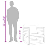 Garden Chair with Taupe Cushions Solid Wood Acacia - Extra Image