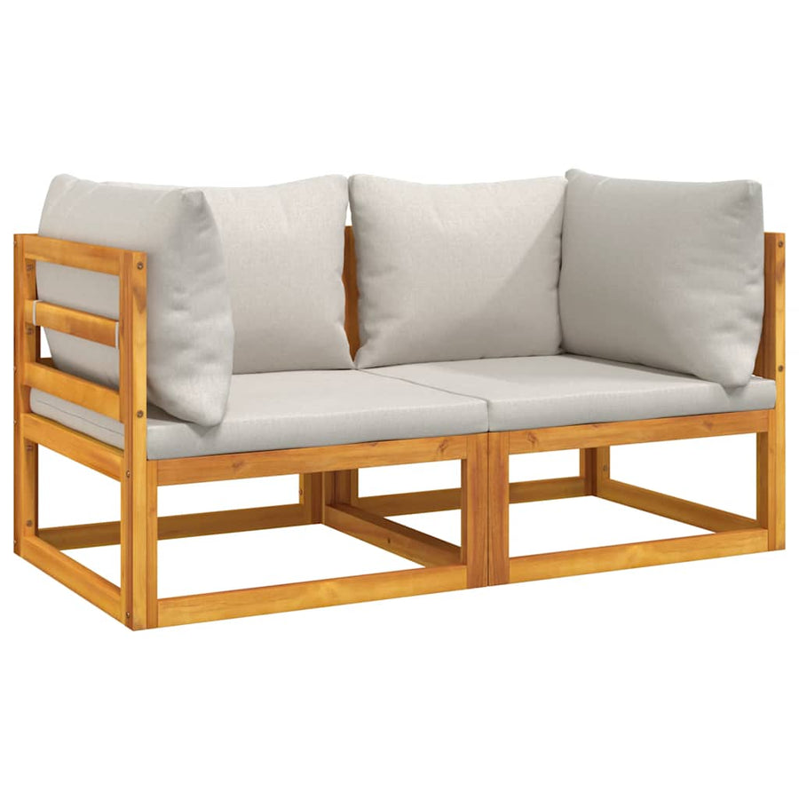 Sectional Corner Sofas 2 pcs with Light Grey Cushions