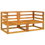 Sectional Corner Sofas 2 pcs with Light Grey Cushions Solid Wood Acacia - Top-Down View