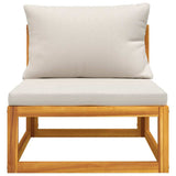 2 Piece Garden Sofa Set with Cushions Solid Wood Acacia - Top-Down View