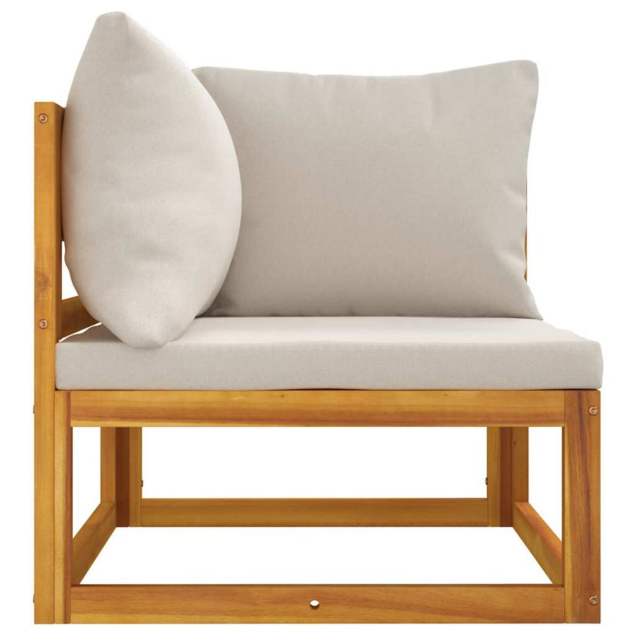 Sectional Corner Sofa with Light Grey Cushions