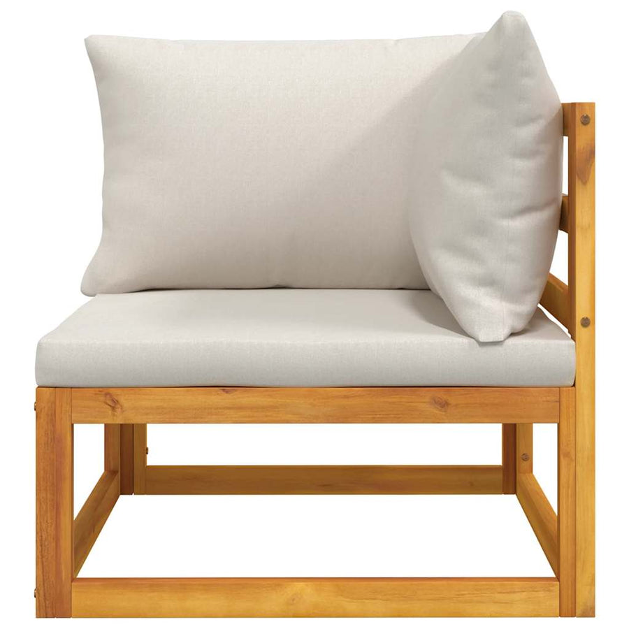 Sectional Corner Sofa with Light Grey Cushions