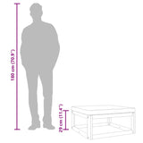 Garden Footrest with Light Grey Cushion Solid Wood Acacia - Extra Image