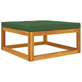 3 Piece Garden Lounge Set with Cushions Solid Wood Acacia - Rear View