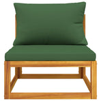2 Piece Garden Sofa Set with Cushions Solid Wood Acacia