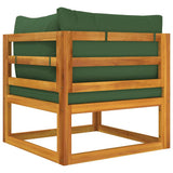 2 Piece Garden Sofa Set with Cushions Solid Wood Acacia