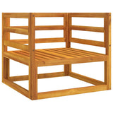 Garden Chair with Green Cushions Solid Wood Acacia - Side View
