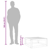 Coffee Table 68x68x29 cm Solid Acacia Wood - Low Angle