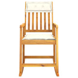 Rocking Chair with Cushions Solid Wood Acacia - Side View