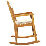Rocking Chair with Cushions Solid Wood Acacia - Top-Down View