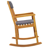 Rocking Chair with Cushions Solid Wood Acacia - Side View
