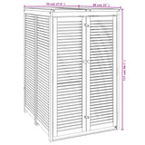 Single Garbage Bin Shed 70x89x117 cm Solid Wood Acacia - Extra Image