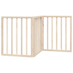 Dog Gate Foldable 3 Panels 150 cm Poplar Wood