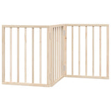Dog Gate Foldable 3 Panels 150 cm Poplar Wood - Front View