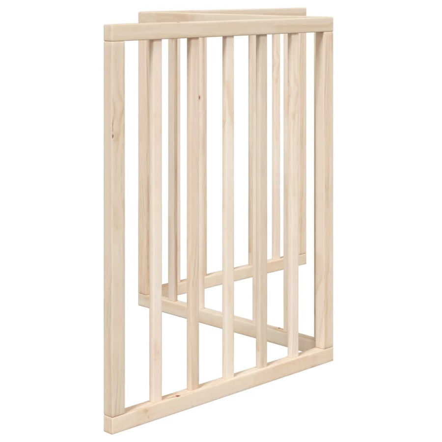 Dog Gate Foldable 3 Panels 150 cm Poplar Wood