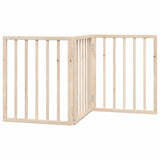 Dog Gate Foldable 3 Panels 150 cm Poplar Wood - Rear View