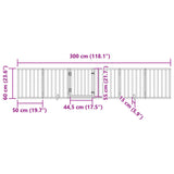 Dog Gate with Door Foldable 6 Panels 300 cm Poplar Wood