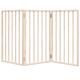 Dog Gate Foldable 3 Panels 150 cm Poplar Wood