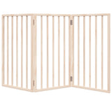 Dog Gate Foldable 3 Panels 150 cm Poplar Wood - Top-Down View