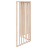 Dog Gate Foldable 3 Panels 150 cm Poplar Wood