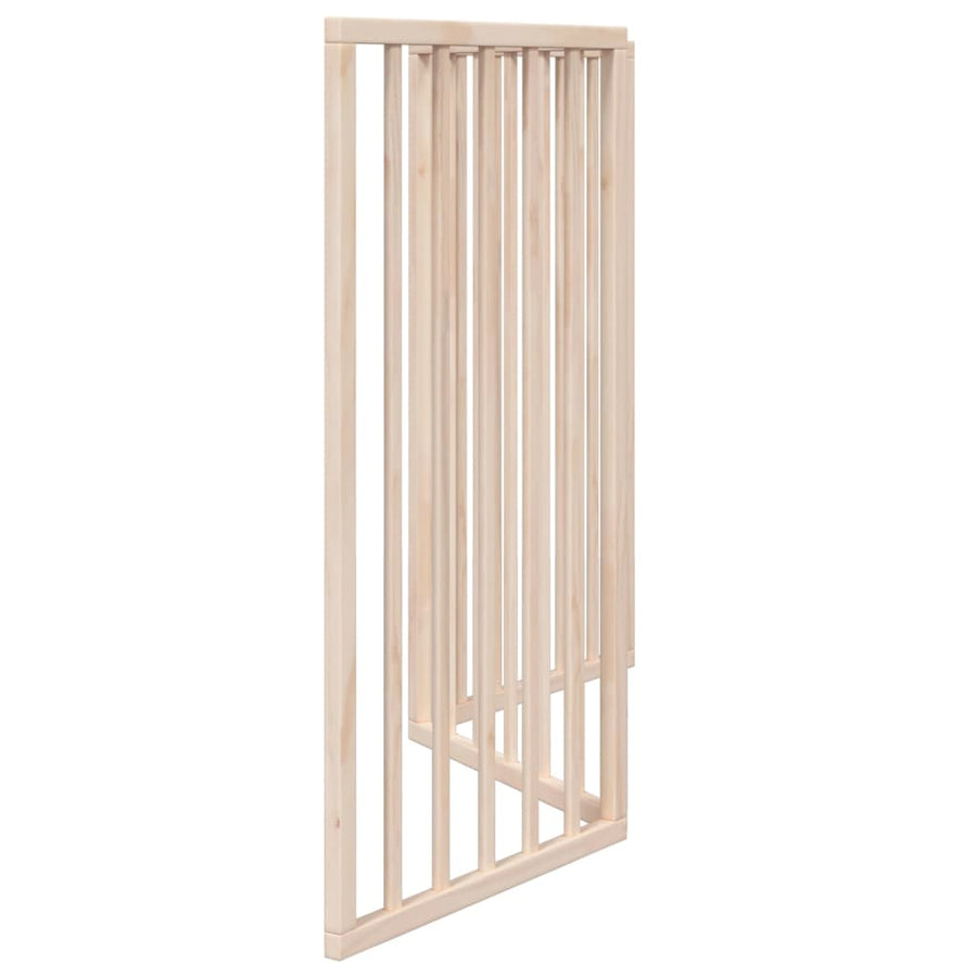 Dog Gate Foldable 3 Panels 150 cm Poplar Wood