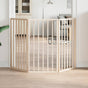 Dog Gate Foldable 3 Panels 150 cm Poplar Wood