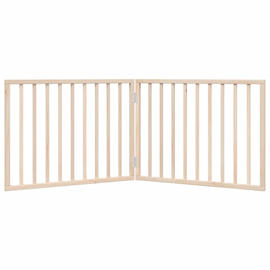 Dog Gate Foldable 2 Panels 160 cm Poplar Wood