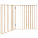 Dog Gate Foldable 2 Panels 160 cm Poplar Wood - Front View