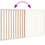 Dog Gate Foldable 2 Panels 160 cm Poplar Wood - Close-Up Angle