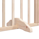 Dog Gate with Door Foldable 4 Panels 320 cm Poplar Wood - Low Angle