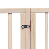 Dog Gate with Door Foldable 4 Panels 320 cm Poplar Wood - Extra Image