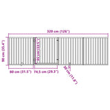 Dog Gate with Door Foldable 4 Panels 320 cm Poplar Wood - Extra Image