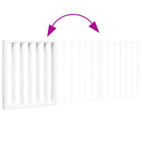 Dog Gate Foldable 3 Panels White 150 cm Poplar Wood - Close-Up Angle