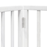 Dog Gate Foldable 3 Panels White 150 cm Poplar Wood